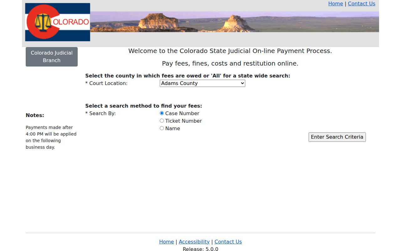 Douglas County court dockets Colorado online payment entry point