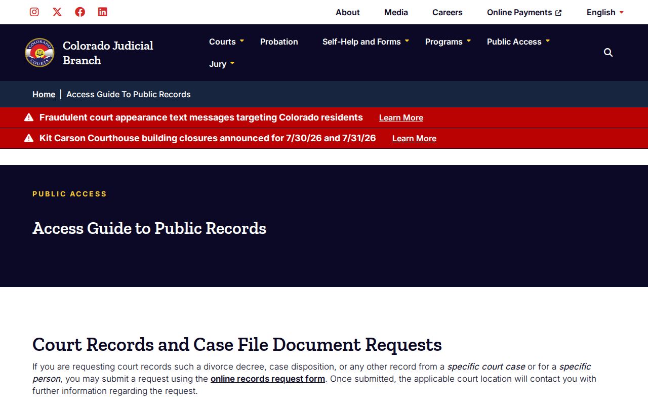 Douglas County court records Judicial Branch access guide