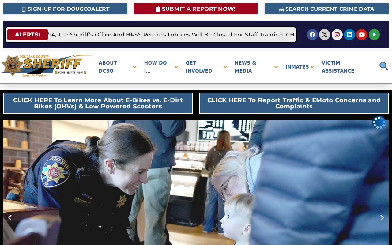 Douglas County sheriff jail and warrant records homepage