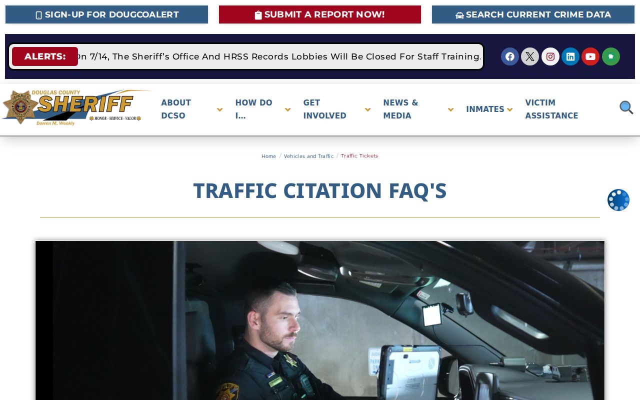 Douglas County traffic court records sheriff traffic ticket page