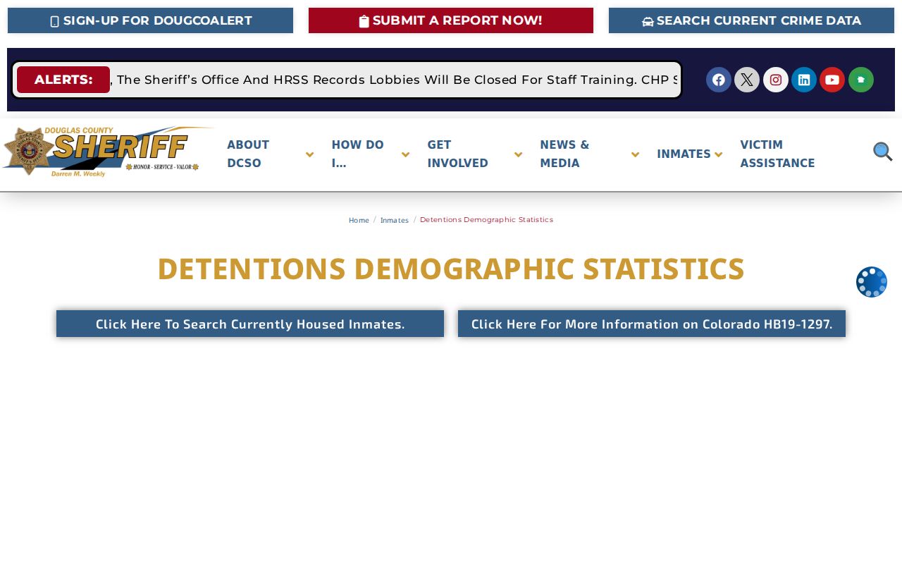 Douglas County warrant records detention statistics page